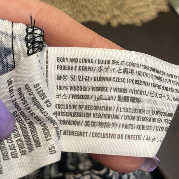 Abercrombie and Fitch women’s wide leg jumpsuit black ivory floral bustier Small - Picture 12 of 13